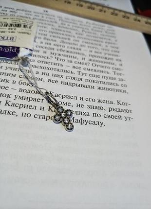 Серебряный крестик с фианитами 925 проба
