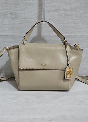 Кожаная сумка lauren ralph lauren, оригинал