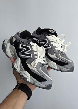 Термо кросівки new balance 9060 | gore-tex 
• grey / black / cream •