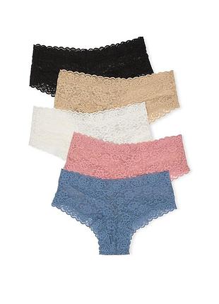 Victoria ́s victorias secret віктория сикрет набір 5-pack lacie cheeky panties набір трусики чики