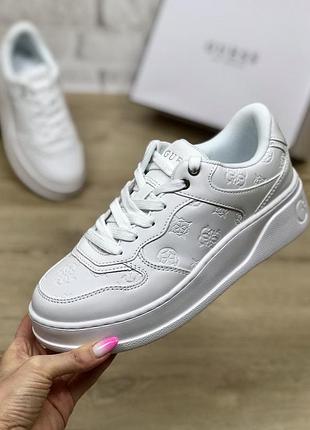 Кеды женские guess cleva sneaker оригинал кроссовки белые