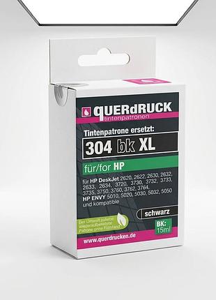 Картридж querdruck 304 bk xl для hp (черный, 15 мл, запечатанный)
