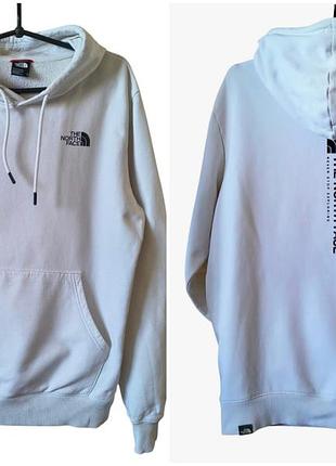 Оригинальное белое худи the north face box nse pullover hoodie унисекс / оверсайз
