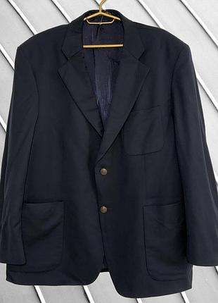 Шерстяной пиджак мужской черный шерстяной пиджак marks&amp;spencer xl 2xl 52 54 маркс спензер 100% шерсть классический жакет металлические пуговицы 54