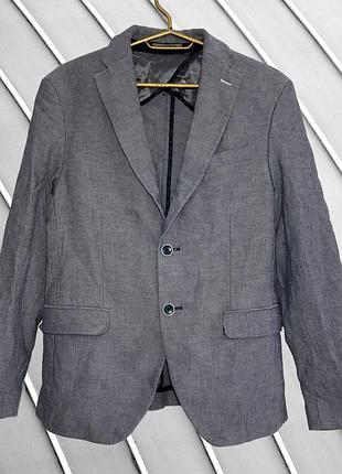 Мужской серый пиджак zara man eur 38 s m 46 48 зара мен классический базовый серый жакет мужской блейзер zara оригинал 48