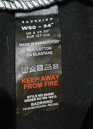 Брюки/ джинсы badrhino размер w50/l 34 4