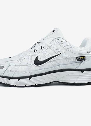 Nike p-6000 white black swoosh cordura