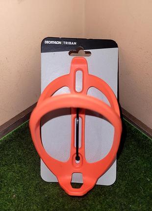 Новый флягодержатель decathlon triban 500 (оранжевый / неоновый)