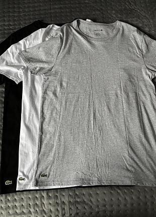 Lacoste th9010 regular fit m — комплект 3 футболки