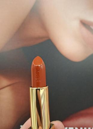 Помада для губ 01 wild cinnamon yves saint laurent rouge pur couture caring satin lipstick сатиновая стойкая