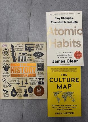 Лот наукпоп книг англ: "the history book", "atomic habits", the culture map"