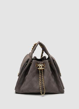 Сумка шанел 25 handbag grey suede