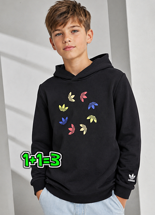 🎁1+1=3 брендове худі з капюшоном adidas оригінал на хлопчика 10 - 11 років