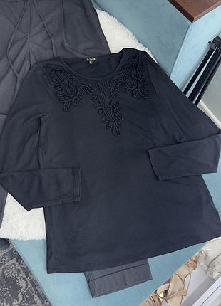 Лонгслів ліоцел чорний massimo dutti жіночий л