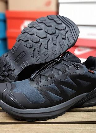 Чоловічі якісні та стильні кросівки salomon x-adventure gtx сірі з чорним❄️