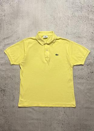 Оригінальна чоловіча вінтажна жовта поло lacoste в ідеальному стані розмір м