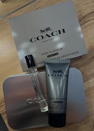 Набір чоловічий coach new york pure platinum