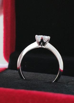 Серебряное кольцо с лабораторным бриллиантом, 925, камень 0,5карат
