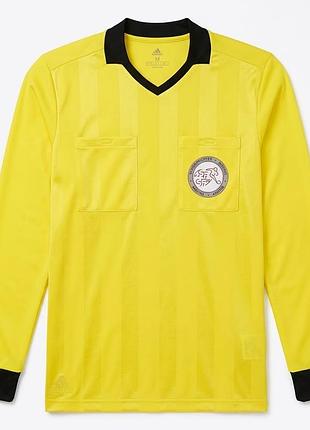 Профессиональная органичная футболка adidas referee 18 long sleeve желтая футболка