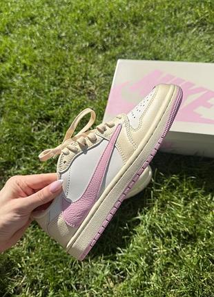 Air jordan x travis scott 1 low retro “shy pink”
