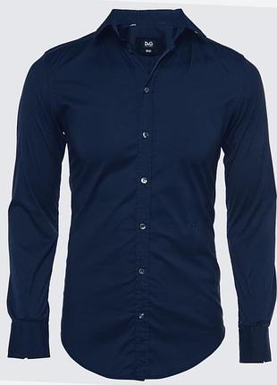 Dolce & gabbana чоловіча сорочка brad fit, navy blue,