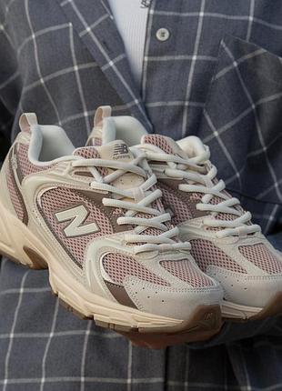 New balance 530 pink beige brown