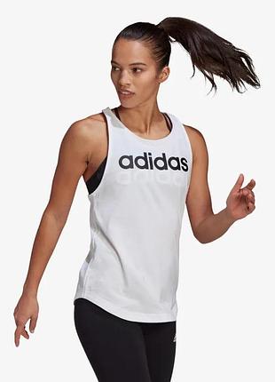 Біла спортивна майка adidas оверсайз uk 20–22