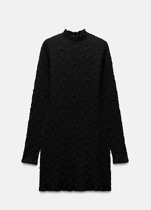 Теплое  черное платье zara