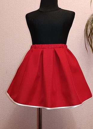 Спідничка під вишиванку червона для дівчинки р. 110-116