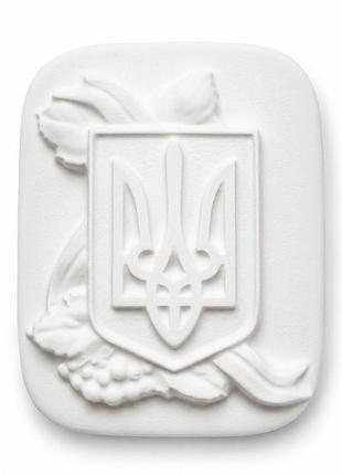 Гіпсова заготовка для розпису "герб україни" gips010/15 розмір 8,5х6,5х2 см