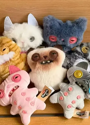 М'яка іграшка зубатий монстр брелок котик кіт fuggler alley cats plush bag charm
