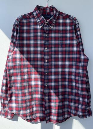 Сорочка ralph lauren в клітинку сорочка чоловіча картата button-down l