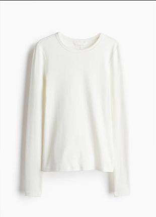 Молочна біла кофта логнгслів h&m нова м