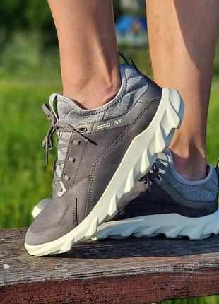 Жіночі сірі нубукові кросівки ecco mx w, 39р.