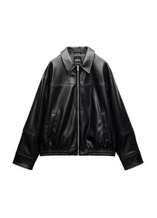 Шкіряна куртка zara кожанка шкірянка косуха
