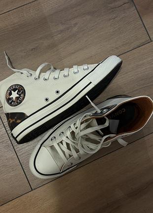 Кеди converse на шнурівці білі