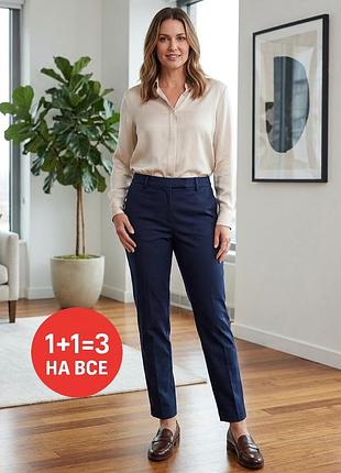 Темно-синие короткие брюки m&s ✅ 1+1=3