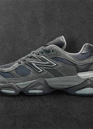 Кросівки жіночі new balance 9060 сірі замш/шкіра