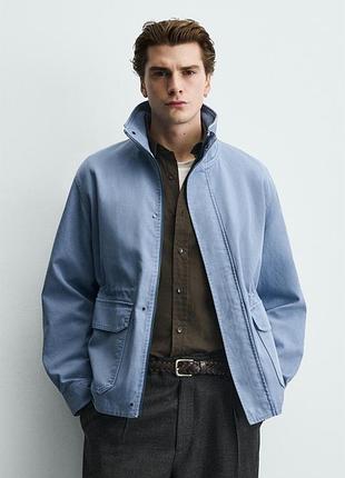 Піджак куртка чоловіча з бавовни зара zara l
