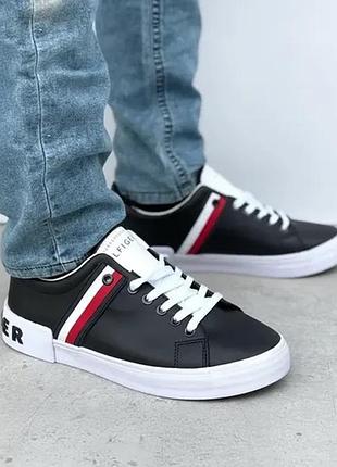 Чоловічі шкіряні кеди снікерси tommy hilfiger ramus 10