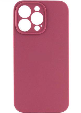Чохол із захистом камери silicone case full apple iphone 13 pro plum