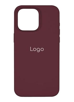 Чехол spase silicone case full size aa iphone 15 pro max maroon