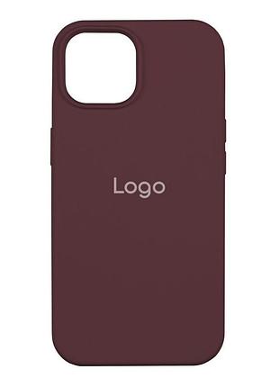 Чехол spase silicone case full size aa iphone 15 plum