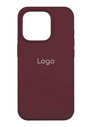 Чехол spase silicone case full size aa iphone 15 pro maroon