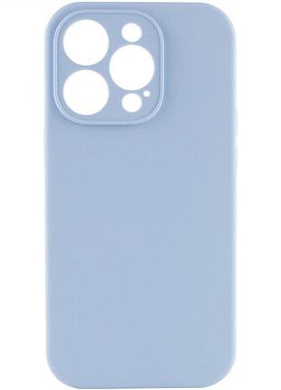 Чехол с защитой камеры silicone case full apple iphone 13 pro max lilac
