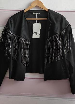 Пиджак из искусственной замши zara