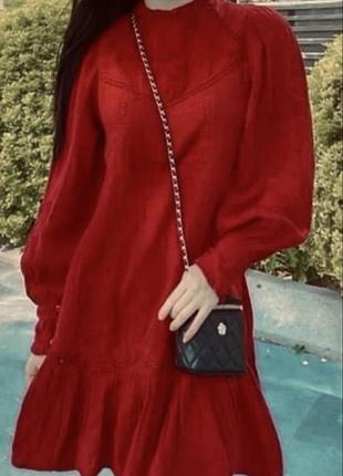 💐классное платье коттон прошва zara
