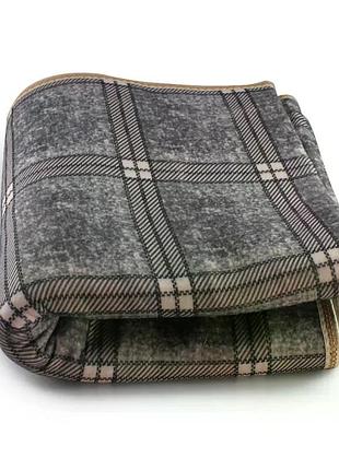 Електропростирадло electric blanket 150×120 см з підігрівом, сіре картате