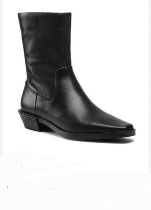 Кожаные казаки zara р 38.
