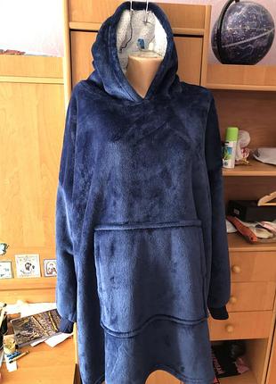 Меховушка, плюшева туника, довга, кофта, худи, 3-5xl. velosso. слип, пижама.